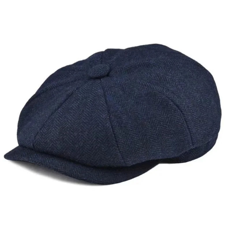 Herringbone newsboy cap (one size fits all)